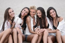Group of beautiful single Russian women